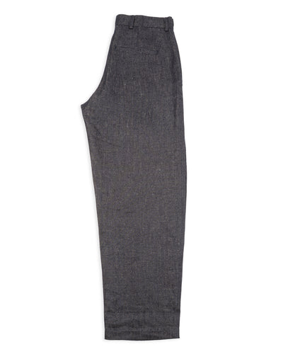 De Bonne Facture Balloon Trousers - Indigo Blue Linen Denim - Standard & Strange