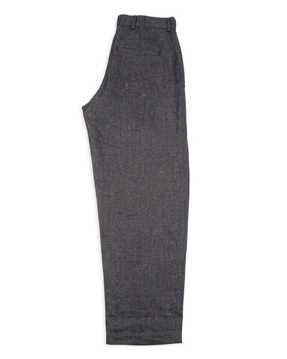 De Bonne Facture Balloon Trousers - Indigo Blue Linen Denim - Standard & Strange