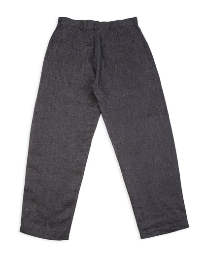 De Bonne Facture Balloon Trousers - Indigo Blue Linen Denim - Standard & Strange