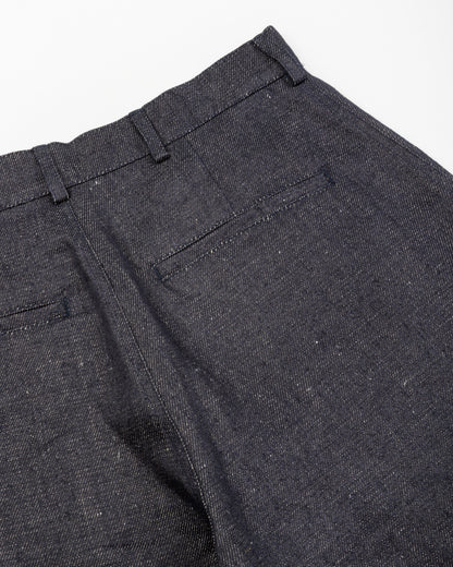 De Bonne Facture Balloon Trousers - Indigo Blue Linen Denim - Standard & Strange