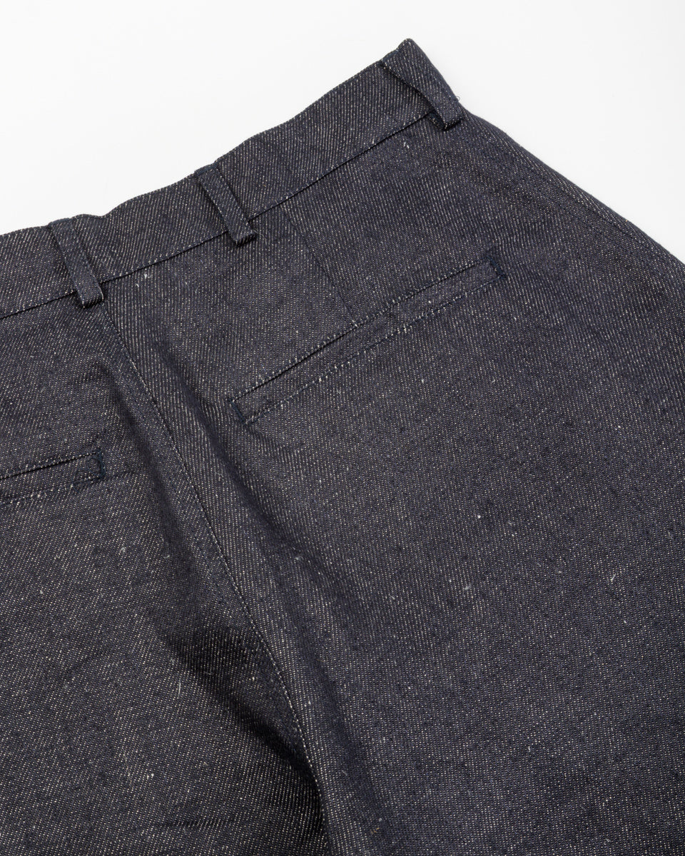 De Bonne Facture Balloon Trousers - Indigo Blue Linen Denim - Standard & Strange