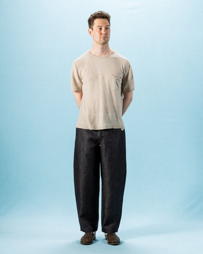 De Bonne Facture Balloon Trousers - Indigo Blue Linen Denim - Standard & Strange