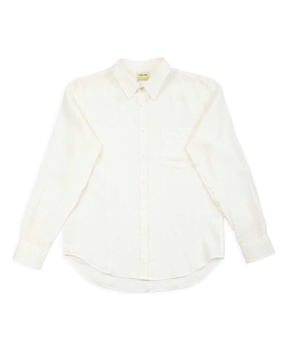 De Bonne Facture Essential Shirt - Off White Belgian Light Linen - Standard & Strange