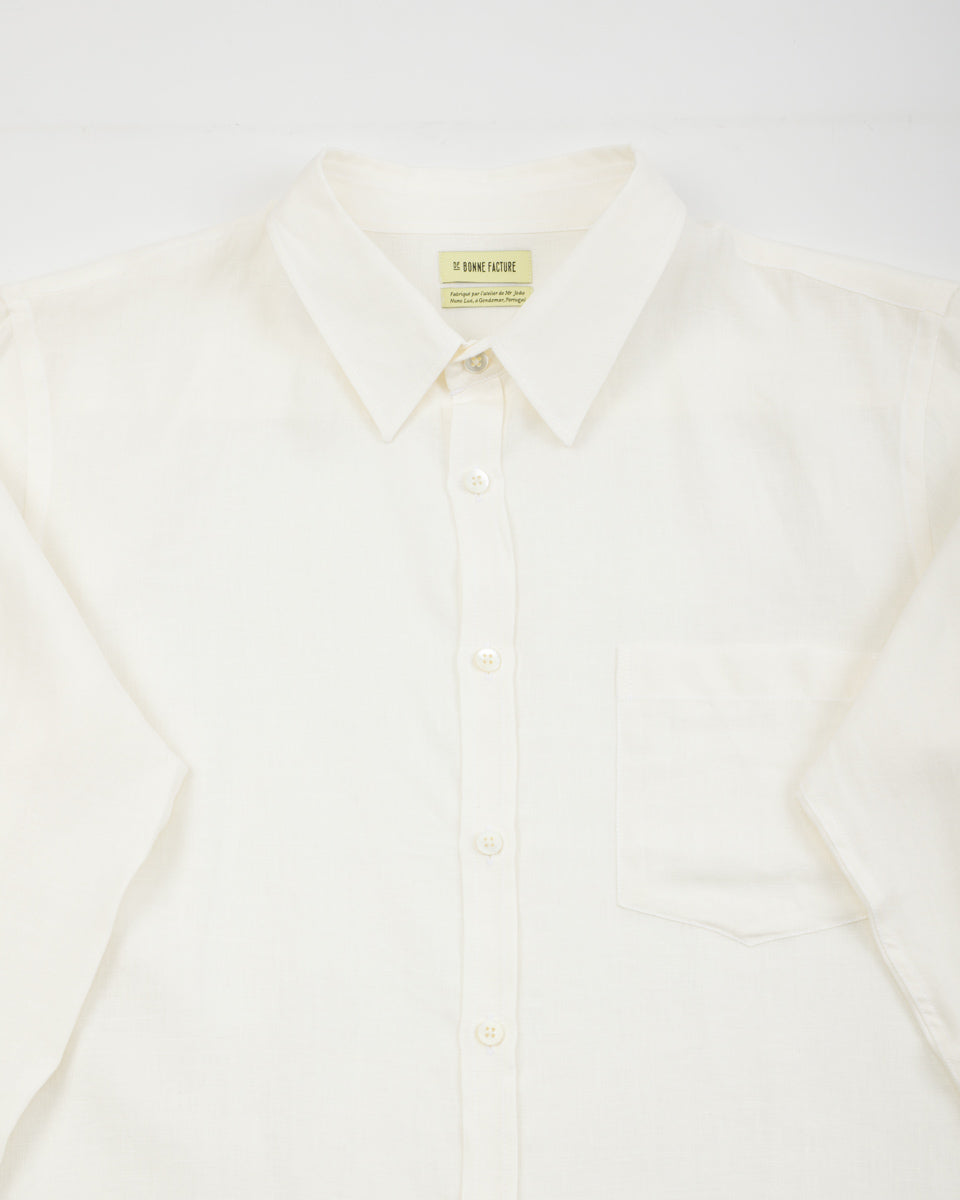 De Bonne Facture Essential Shirt - Off White Belgian Light Linen - Standard & Strange