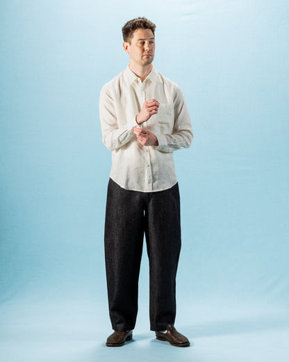 De Bonne Facture Essential Shirt - Off White Belgian Light Linen - Standard & Strange