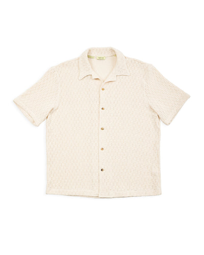 De Bonne Facture Holiday Shirt - Undyed Cotton Crochet Weave - Standard & Strange