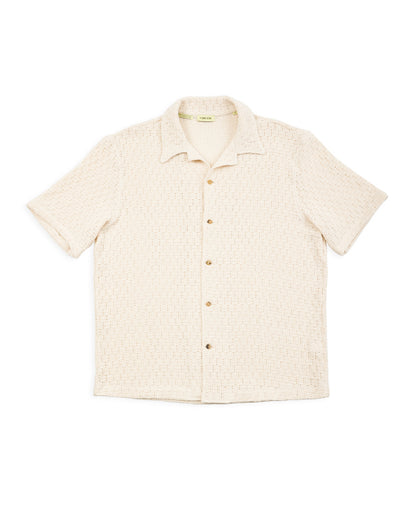 De Bonne Facture Holiday Shirt - Undyed Cotton Crochet Weave - Standard & Strange