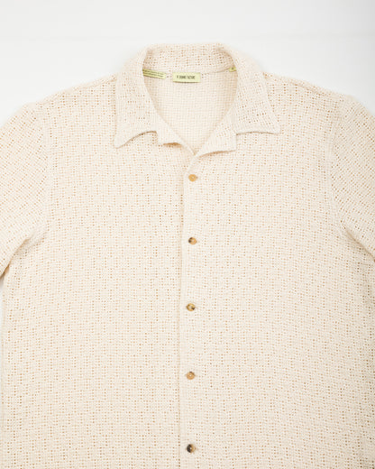 De Bonne Facture Holiday Shirt - Undyed Cotton Crochet Weave - Standard & Strange