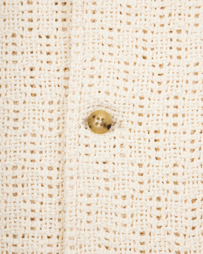 De Bonne Facture Holiday Shirt - Undyed Cotton Crochet Weave - Standard & Strange