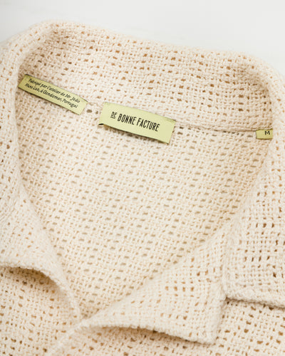 De Bonne Facture Holiday Shirt - Undyed Cotton Crochet Weave - Standard & Strange