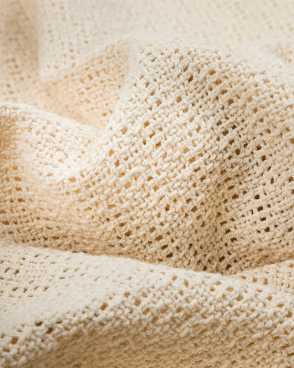 De Bonne Facture Holiday Shirt - Undyed Cotton Crochet Weave - Standard & Strange