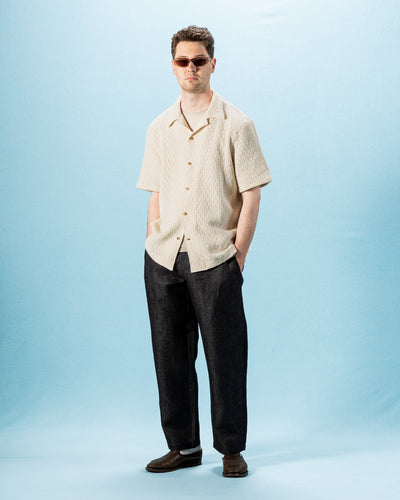 De Bonne Facture Holiday Shirt - Undyed Cotton Crochet Weave - Standard & Strange