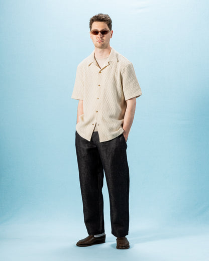 De Bonne Facture Holiday Shirt - Undyed Cotton Crochet Weave - Standard & Strange