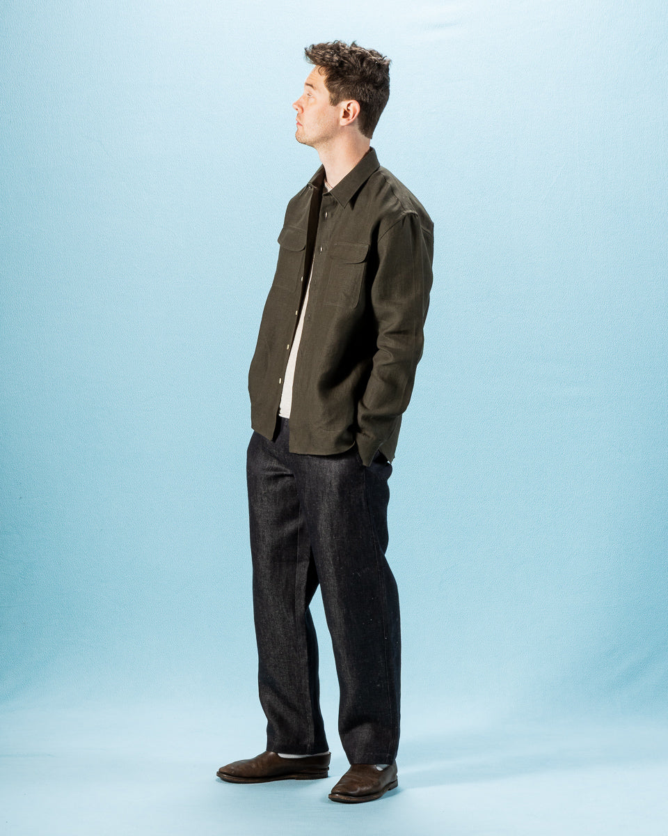 De Bonne Facture Two Pocket Overshirt - Arabica Belgian Linen - Standard & Strange