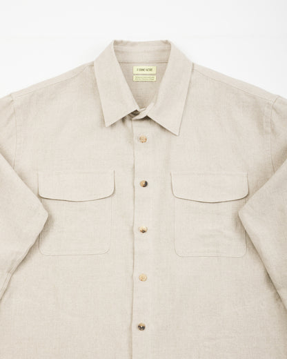 De Bonne Facture Two Pocket Overshirt - Undyed Flax Belgian Linen - Standard & Strange