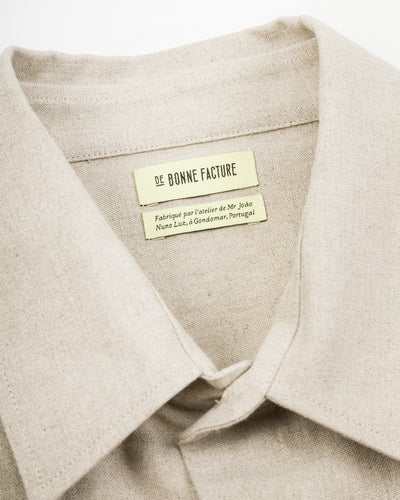 De Bonne Facture Two Pocket Overshirt - Undyed Flax Belgian Linen - Standard & Strange