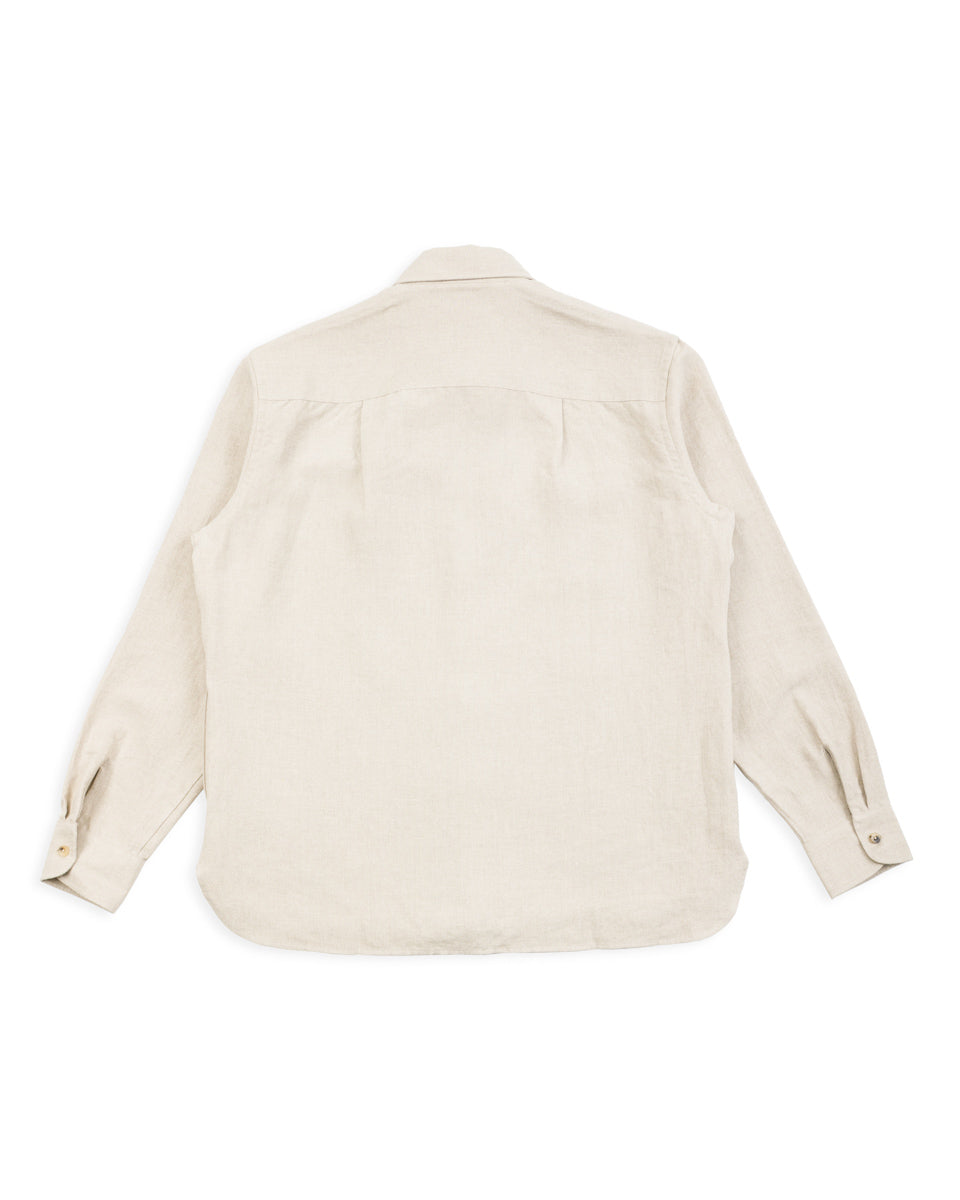 De Bonne Facture Two Pocket Overshirt - Undyed Flax Belgian Linen - Standard & Strange