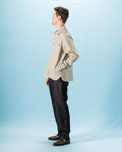 De Bonne Facture Two Pocket Overshirt - Undyed Flax Belgian Linen - Standard & Strange
