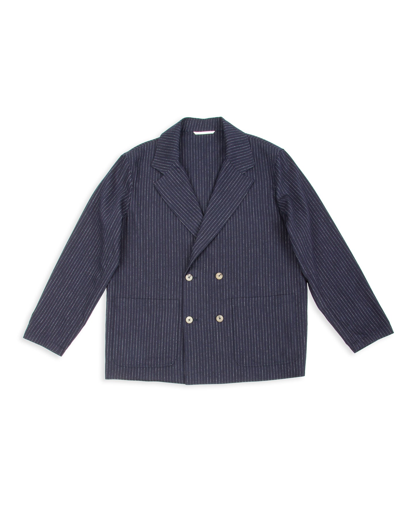 De Bonne Facture Double Breasted Jacket - Navy Pinstripe - Standard & Strange