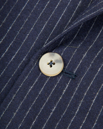 De Bonne Facture Double Breasted Jacket - Navy Pinstripe - Standard & Strange