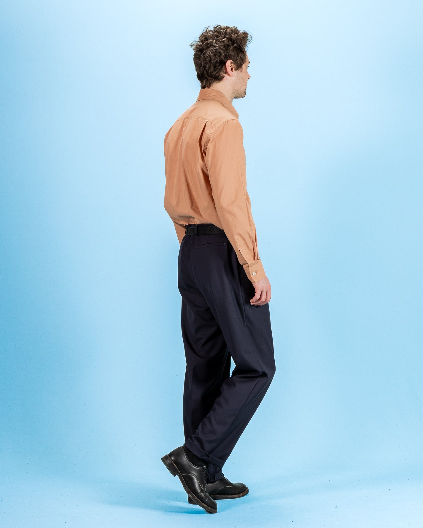 De Bonne Facture One Pleat Trousers - Navy Wool - Standard & Strange