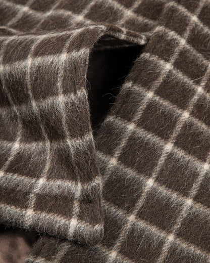 De Bonne Facture Overcoat - Brown Windowpane Check - Standard & Strange