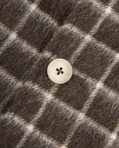 De Bonne Facture Overcoat - Brown Windowpane Check - Standard & Strange