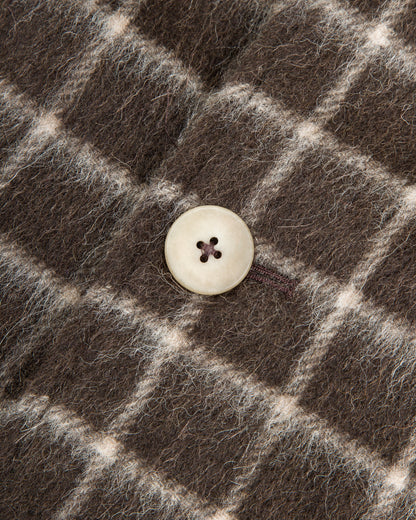 De Bonne Facture Overcoat - Brown Windowpane Check - Standard & Strange