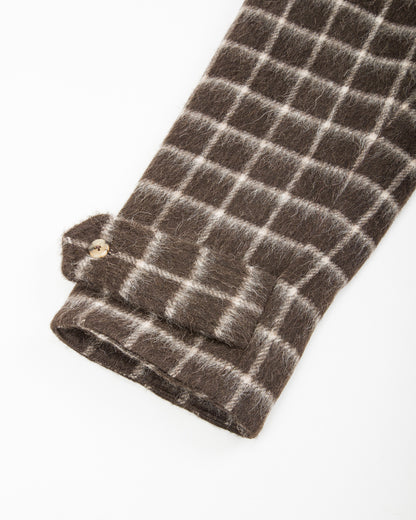 De Bonne Facture Overcoat - Brown Windowpane Check - Standard & Strange