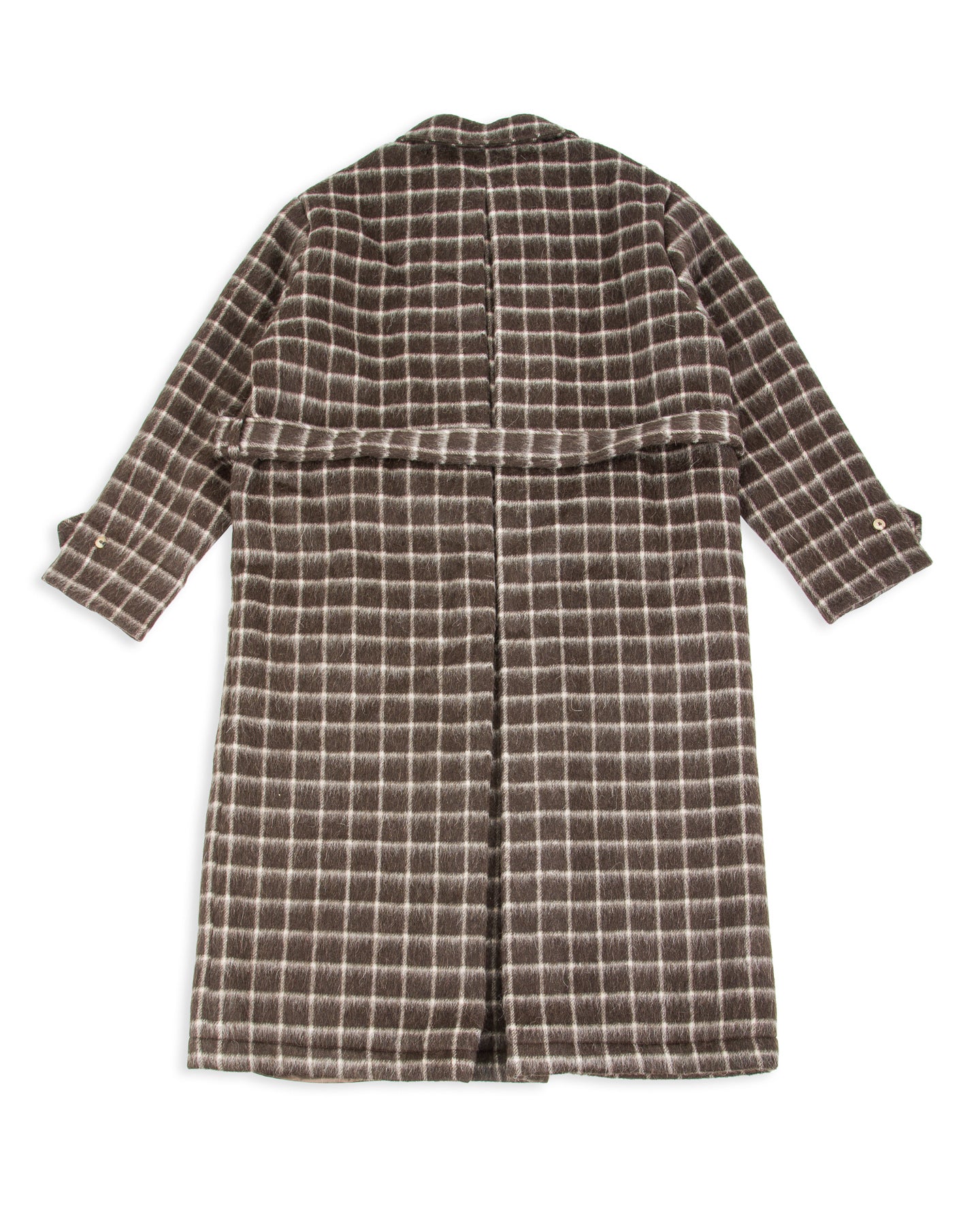 De Bonne Facture Overcoat - Brown Windowpane Check - Standard & Strange