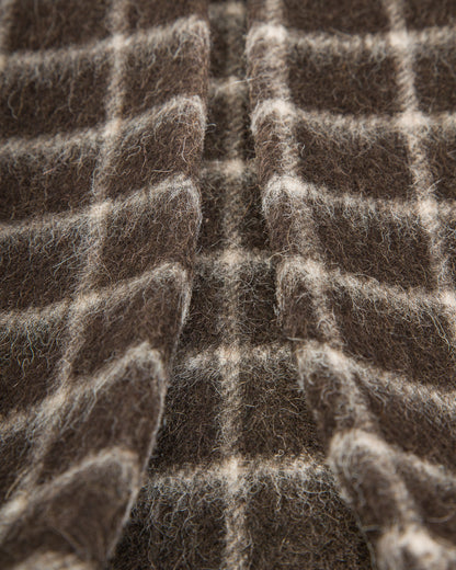 De Bonne Facture Overcoat - Brown Windowpane Check - Standard & Strange