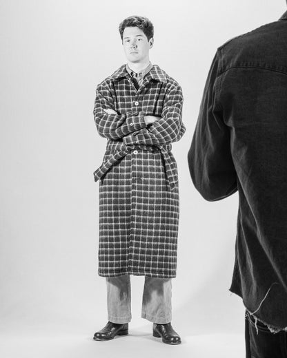 De Bonne Facture Overcoat - Brown Windowpane Check - Standard & Strange