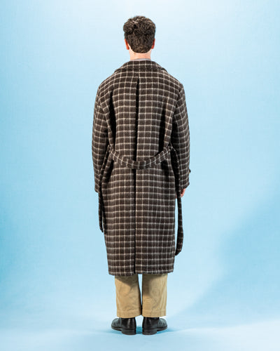 De Bonne Facture Overcoat - Brown Windowpane Check - Standard & Strange