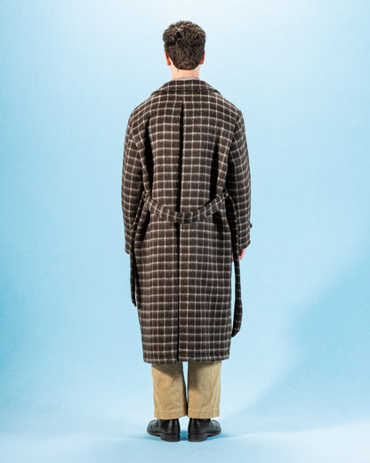 De Bonne Facture Overcoat - Brown Windowpane Check - Standard & Strange