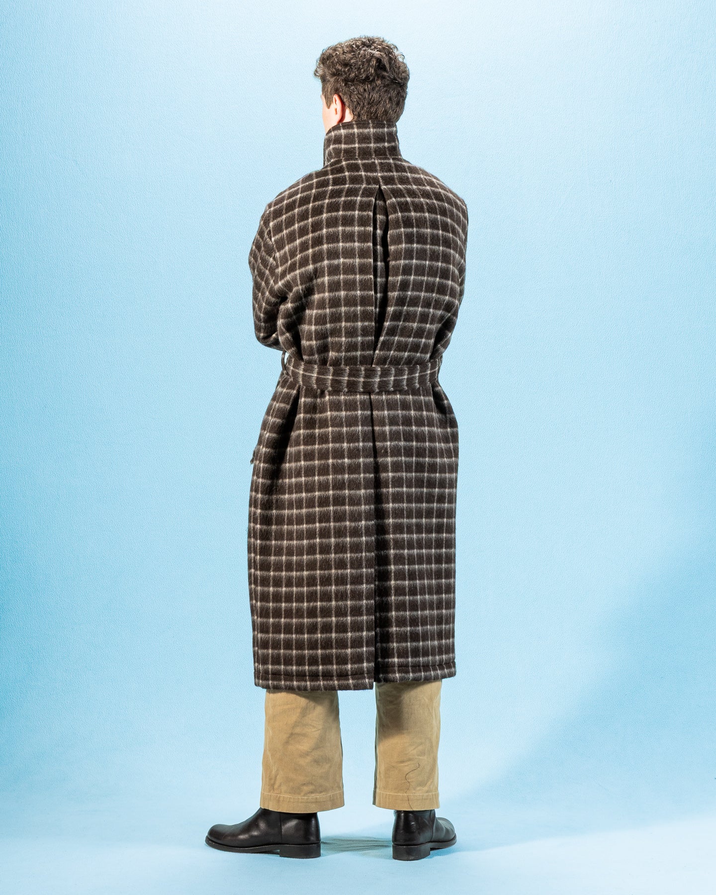 Overcoat - Brown Windowpane Check – Standard & Strange