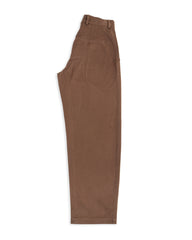 De Bonne Facture Balloon Trousers - Brown Heavy Cotton Drill - Standard & Strange