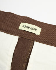 De Bonne Facture Balloon Trousers - Brown Heavy Cotton Drill - Standard & Strange