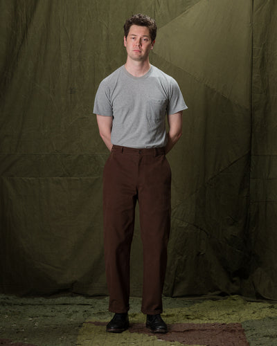 De Bonne Facture Balloon Trousers - Brown Heavy Cotton Drill - Standard & Strange