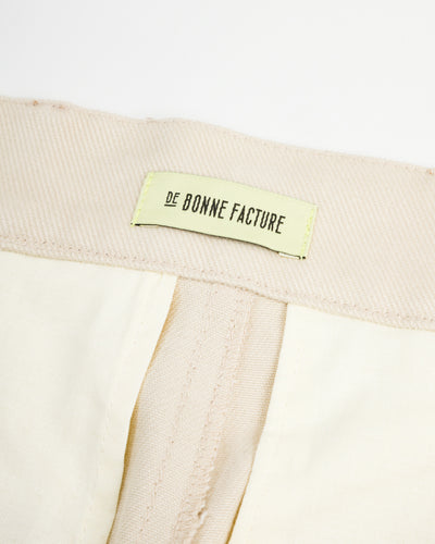 De Bonne Facture Balloon Trousers - Cream Heavy Cotton Drill - Standard & Strange