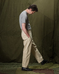 De Bonne Facture Balloon Trousers - Cream Heavy Cotton Drill - Standard & Strange