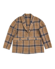 De Bonne Facture Cardigan Jacket - Chestnut Check Crepe - Standard & Strange