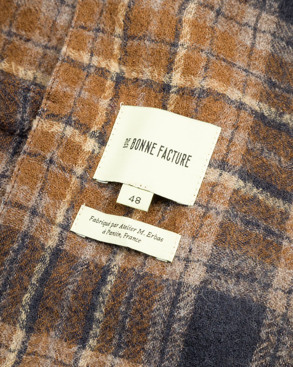 De Bonne Facture Cardigan Jacket - Chestnut Check Crepe – Standard