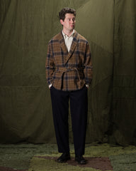 De Bonne Facture Cardigan Jacket - Chestnut Check Crepe - Standard & Strange