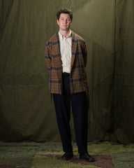 De Bonne Facture Cardigan Jacket - Chestnut Check Crepe - Standard & Strange