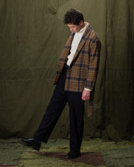 De Bonne Facture Cardigan Jacket - Chestnut Check Crepe - Standard & Strange