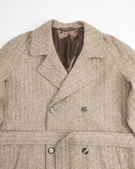 De Bonne Facture Grandad Coat - Undyed Herringbone - Standard & Strange