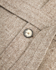 De Bonne Facture Grandad Coat - Undyed Herringbone - Standard & Strange