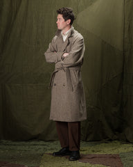 De Bonne Facture Grandad Coat - Undyed Herringbone - Standard & Strange