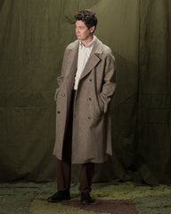 De Bonne Facture Grandad Coat - Undyed Herringbone - Standard & Strange