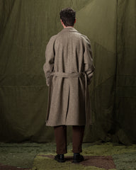 De Bonne Facture Grandad Coat - Undyed Herringbone - Standard & Strange